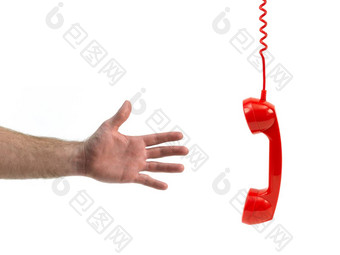红色的<strong>电话</strong>手机