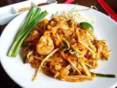 泰国食物炒大米面条垫泰国