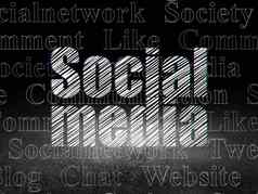 社会网络概念社会媒体难看的东西黑暗房间