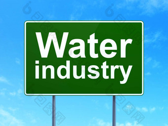 行业概念水行业路标志背景