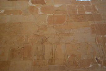救援描绘女神哈特谢普苏特寺庙哈特谢普苏特底比斯的墓地卢克索社区埃及图片墙