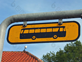 学校公共汽车标志