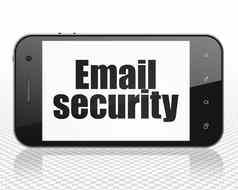 保护概念智能手机电子邮件安全显示