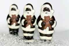 三人组巧克力圣诞老人雪