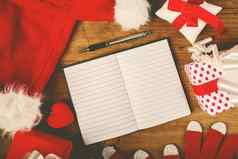 圣诞老人老人笔记本好孩子们列表