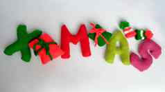 圣诞节圣诞节字母手工制作的针织诺埃尔礼物