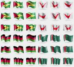 圭亚那伊斯塔尔爸爸奇怪马拉维土库曼斯坦集旗帜国家世界