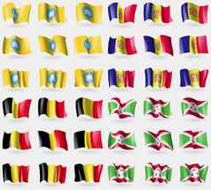卡尔梅克安道尔比利时布隆迪集旗帜国家世界