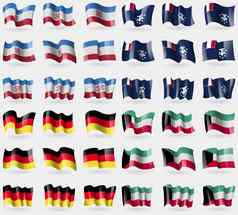 马里语法国南极德国科威特集旗帜国家世界