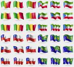 马里赤道几内亚智利圣诞节岛集旗帜国家世界