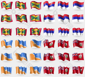 格林纳达斯普斯卡塞族土地的火省百慕大集旗帜国家世界