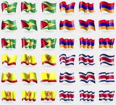 圭亚那亚美尼亚楚瓦什科斯塔黎加集旗帜国家世界