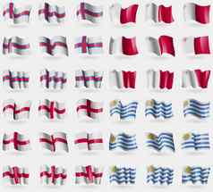 法罗岛屿马耳他英格兰乌拉圭集旗帜国家世界