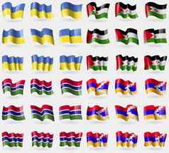 乌克兰西方撒哈拉沙漠冈比亚卡拉巴赫共和国集旗帜国家世界