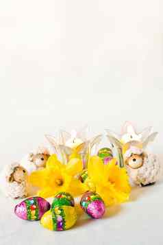 复活节装饰羊巧克力鸡蛋