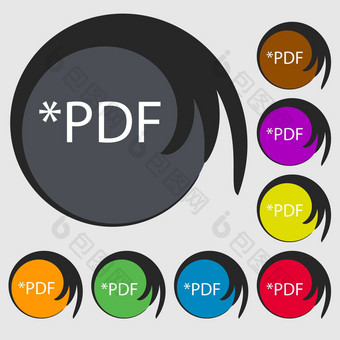 <strong>PDF文件</strong>文档图标<strong>下载PDF</strong>按钮<strong>PDF文件</strong>扩展象征符号彩色的按钮