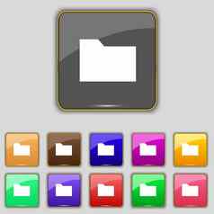 文档文件夹图标标志集11彩色的按钮网站