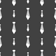 领带标志图标业务衣服象征无缝的模式灰色的背景