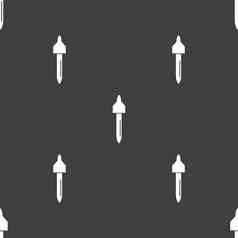 下降标志图标吸管象征无缝的模式灰色的背景