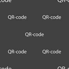 二维码标志图标扫描代码象征无缝的模式灰色的背景