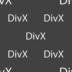 divx视频格式标志图标象征无缝的模式灰色的背景