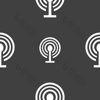无线网络标志无线网络象征无线网络图标区无缝的模式灰色的背景