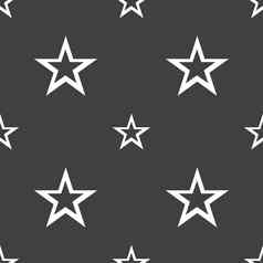 明星标志图标最喜欢的按钮导航象征无缝的模式灰色的背景