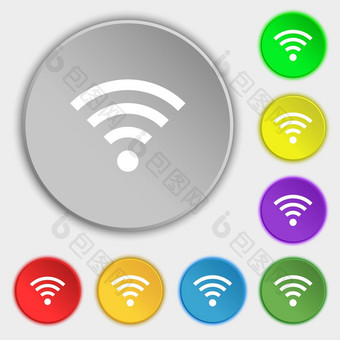 无线网络标志无线网络象征无线网络图标区符号平按钮