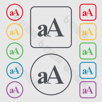 扩<strong>大字</strong>体。图标标志符号轮广场按钮框架