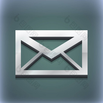 邮件图标象征风格时尚的现代设计空间文本光栅