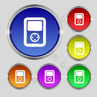 <strong>俄罗斯方块</strong>视频游戏控制台图标标志轮象征明亮的色彩鲜艳的按钮
