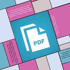 文件PDF图标标志现代平风格设计