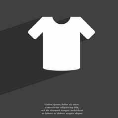 t恤衣服图标象征平现代网络设计长影子空间文本