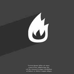 火火焰图标象征平现代网络设计长影子空间文本