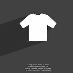 t恤图标象征平现代网络设计长影子空间文本