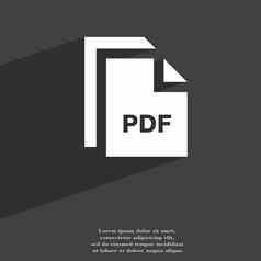 文件PDF图标象征平现代网络设计长影子空间文本