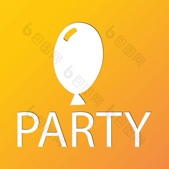 聚会，派对<strong>图</strong>标象征平现代网络设计长影子空间文本