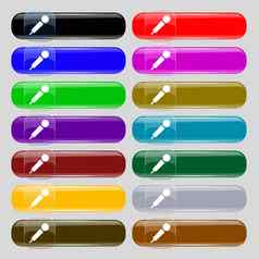 麦克风图标标志大集色彩斑斓的现代按钮设计