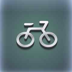 自行车图标象征风格时尚的现代设计空间文本光栅