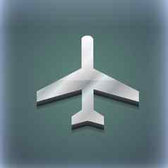 飞机图标象征风格时尚的现代设计空间文本光栅