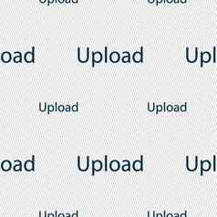 上传标志图标负载象征无缝的模式几何纹理