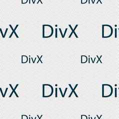 divx视频格式标志图标象征无缝的模式几何纹理