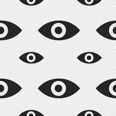 眼睛发布内容第六感觉直觉图标标志无缝的模式几何纹理