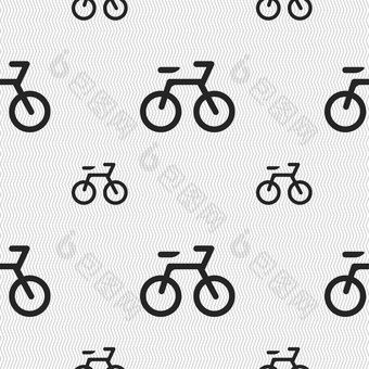 <strong>自行车图标</strong>标志无缝的模式几何纹理