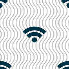 无线网络标志无线网络象征无线网络图标无线网络区无缝的模式几何纹理