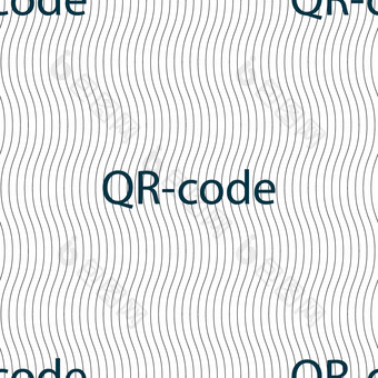<strong>二维码</strong>标志图标<strong>扫</strong>描代码象征无缝的模式几何纹理