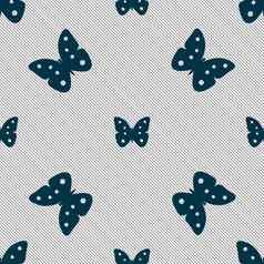 蝴蝶标志图标昆虫象征无缝的模式几何纹理