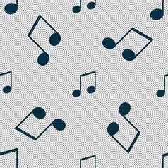 音乐的请注意音乐手机铃声图标标志无缝的模式几何纹理