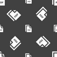 文件PDF图标标志无缝的模式灰色的背景