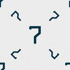 数量图标标志无缝的模式几何纹理